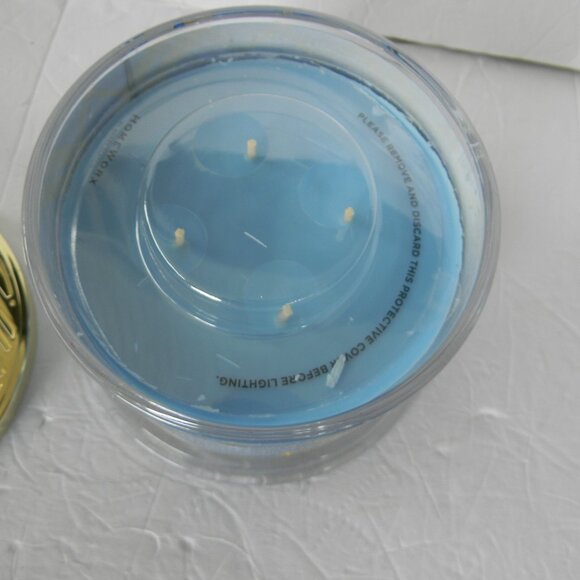 NEW HomeWorx Snowy Mountain Air Scented Candle 18 oz 4 Wick Harry Slatkin - Picture 2 of 3